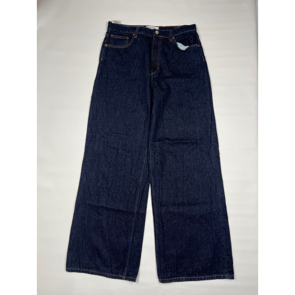 Reformation Cary High Rise Slouchy Wide Leg Jeans Womens 30 Blue Dark Wash Denim